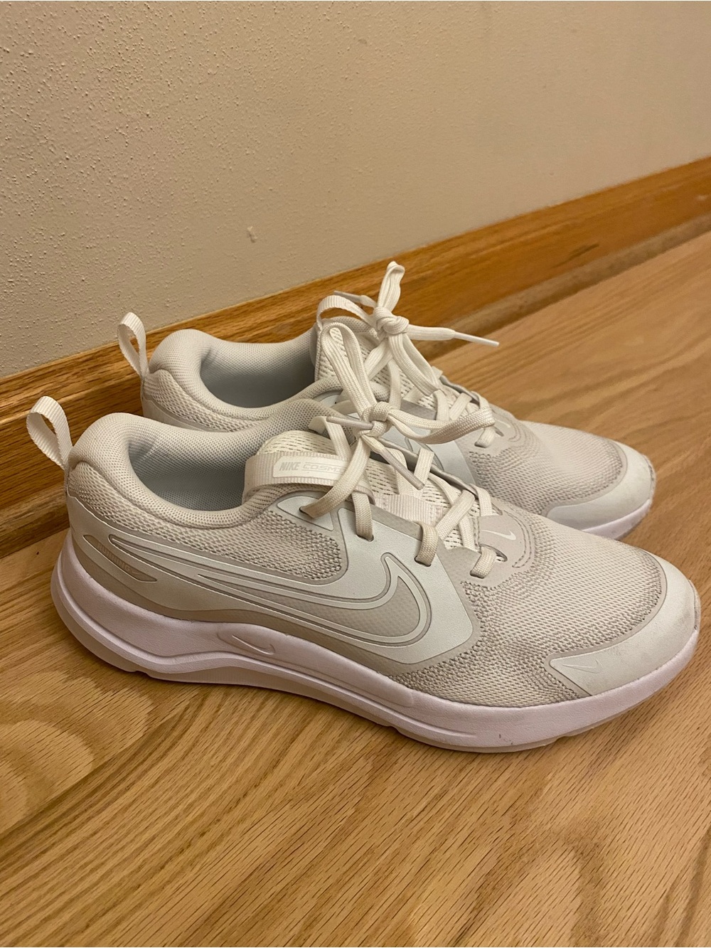 Nike Kids White/Tan Low-Top Sneakers
